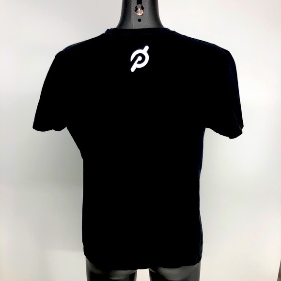 Peloton black logo spell out t shirt Size Small - Picture 2 of 3